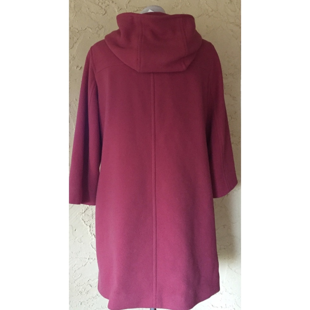 Nwot Talbots Toggle Button, Mauve Wool Blend Coat - image 2